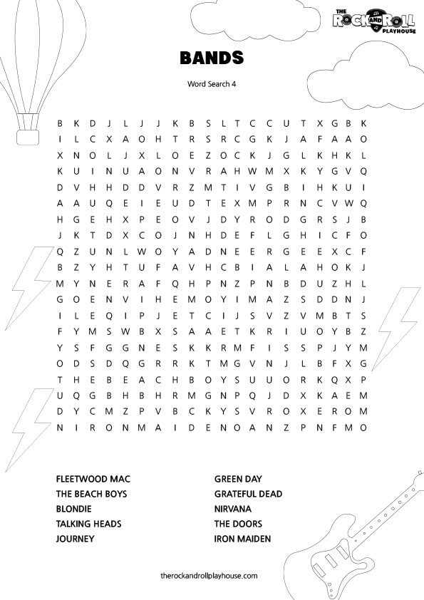BANDS wordsearch4