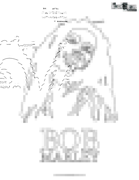 Bob Marley Coloring | The Rock and Roll Playhouse
